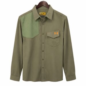 Under Armour XL Shooting Shirt Olive Quilted Shoulder Hunting Field Tactical